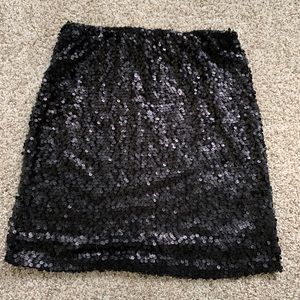 Black sequin skirt size small
